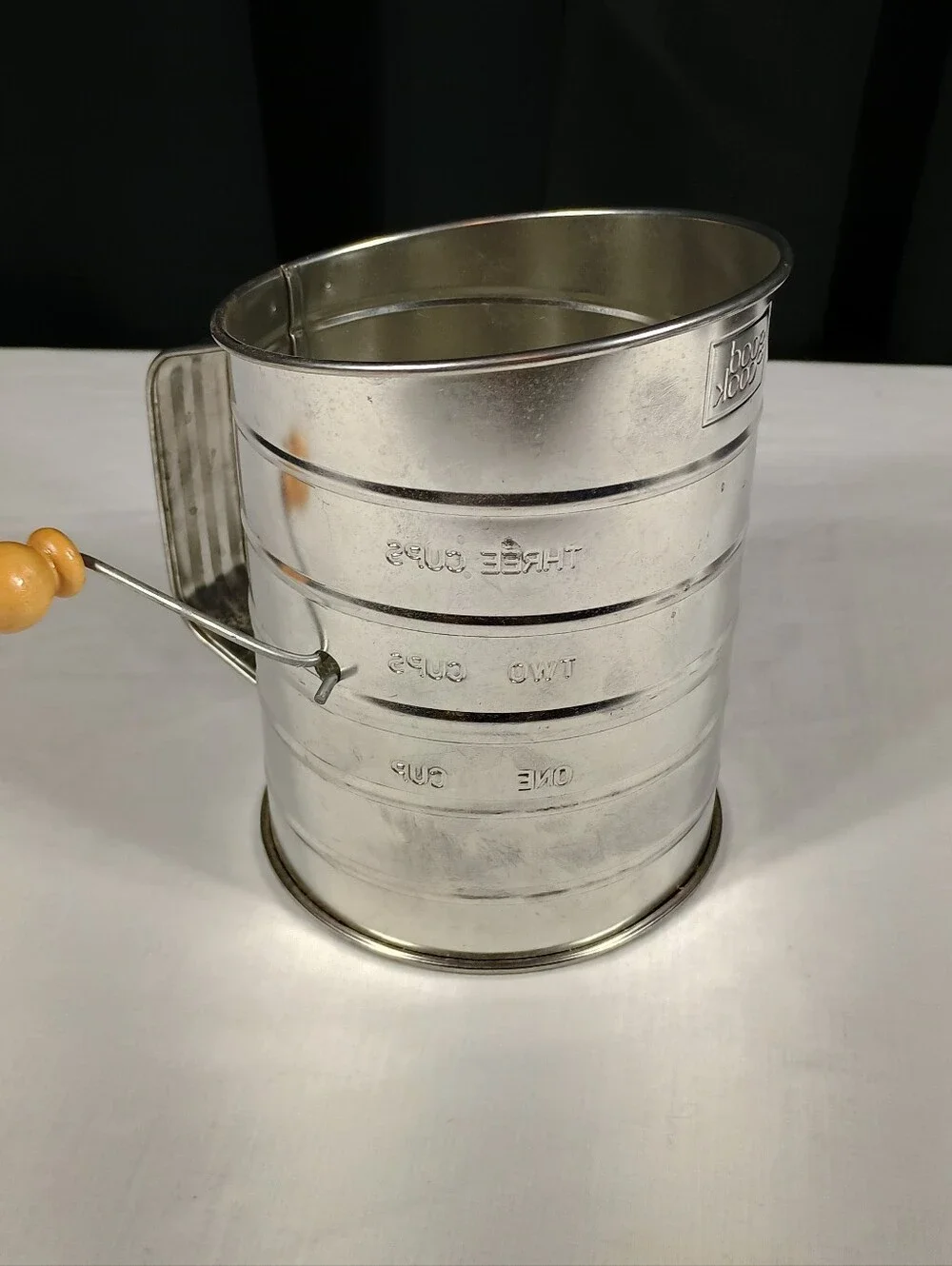 Good Cook Metal Sifter Manual Crank Flour Sifter Baking Kitchen Tool